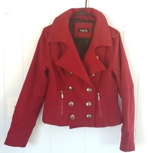 Rue21 wine red pea coat